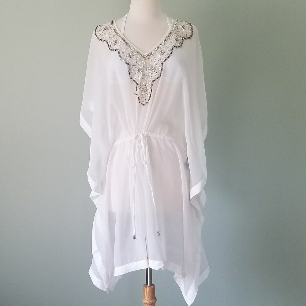 Piarossini resort wear swimsuit cover up sheer